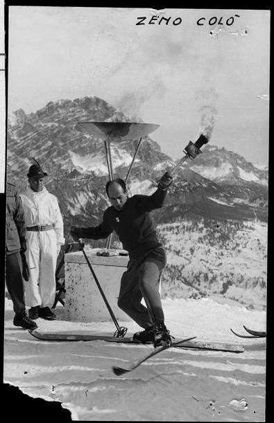 Zeno Colò portò la fiamma dei primi Giochi invernali italiani e fu tra i grandi personaggi dell&#39;olimpiade cortinese